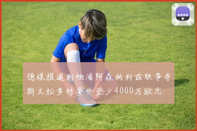 德媒报道利物浦阿森纳利兹联争夺斯文松多特要价至少4000万欧元